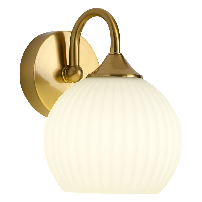 Orb Striped Round Glass Wall Lamp