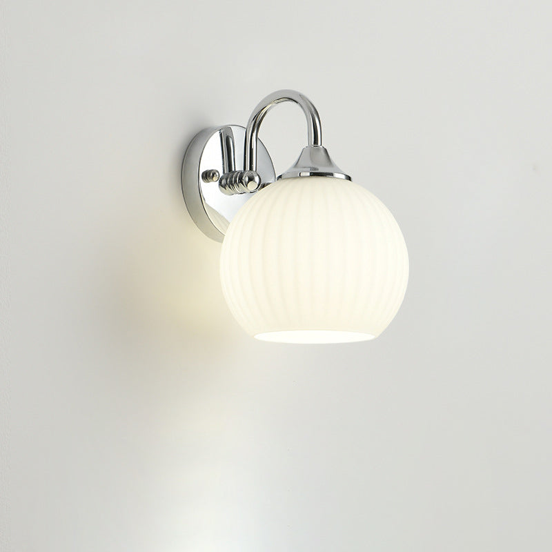 Orb Striped Round Glass Wall Lamp