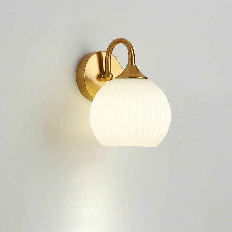 Orb Striped Round Glass Wall Lamp