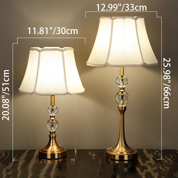 Lace Round Orb Fabric Table Lamp