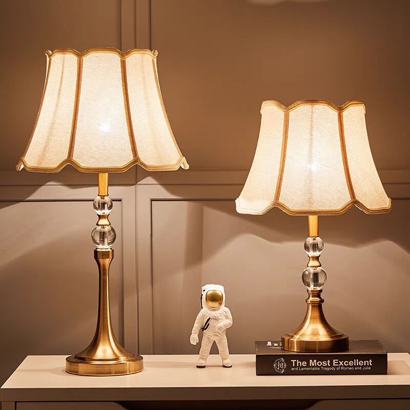 Lace Round Orb Fabric Table Lamp