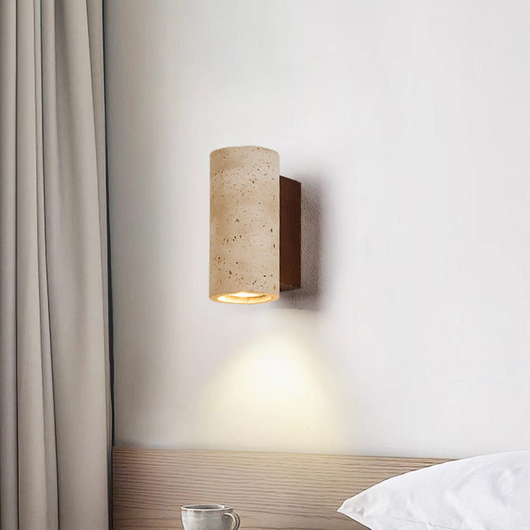 Square Cylinder Rectangle Yellow Wall Lamp