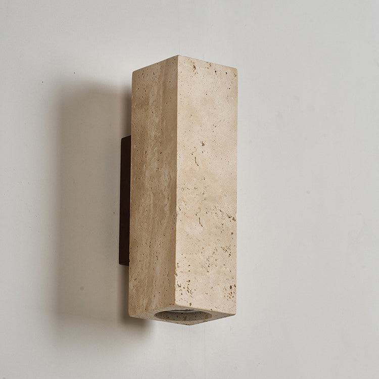 Square Cylinder Rectangle Yellow Wall Lamp