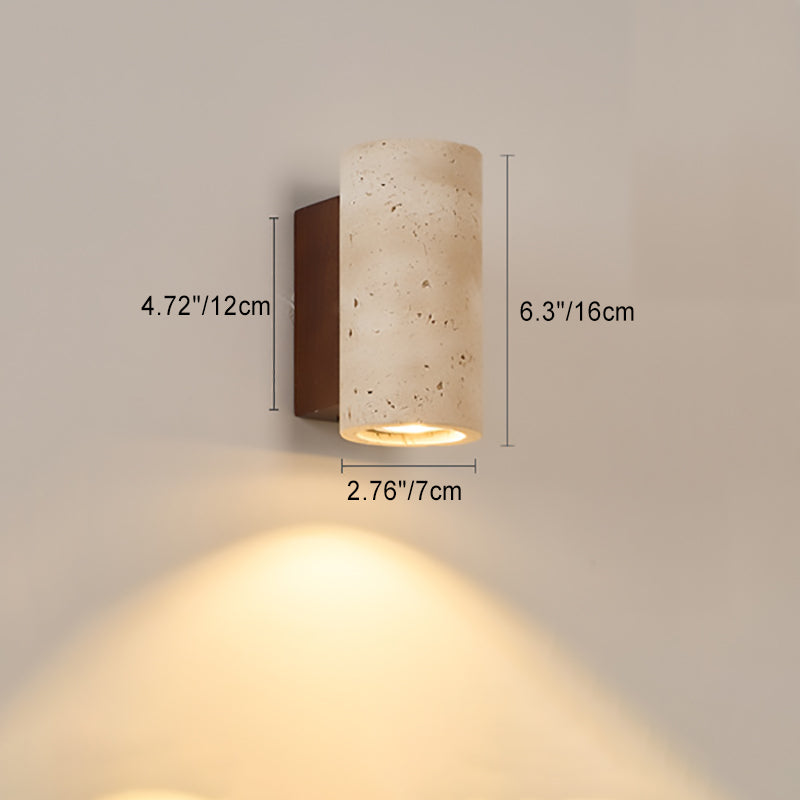 Square Cylinder Rectangle Yellow Wall Lamp
