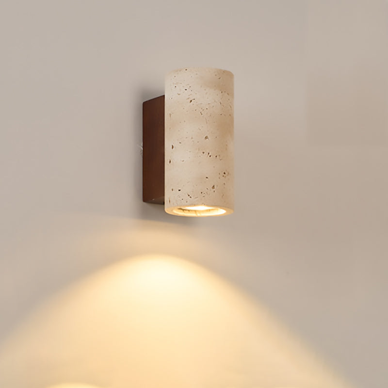 Square Cylinder Rectangle Yellow Wall Lamp