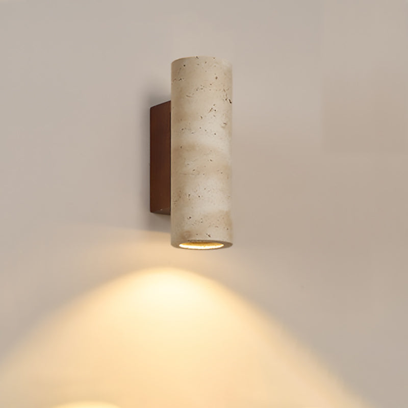Square Cylinder Rectangle Yellow Wall Lamp