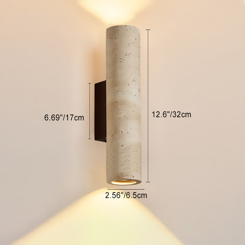 Rectangle Cylinder Hollowed Out 2-Light Wall Lamp