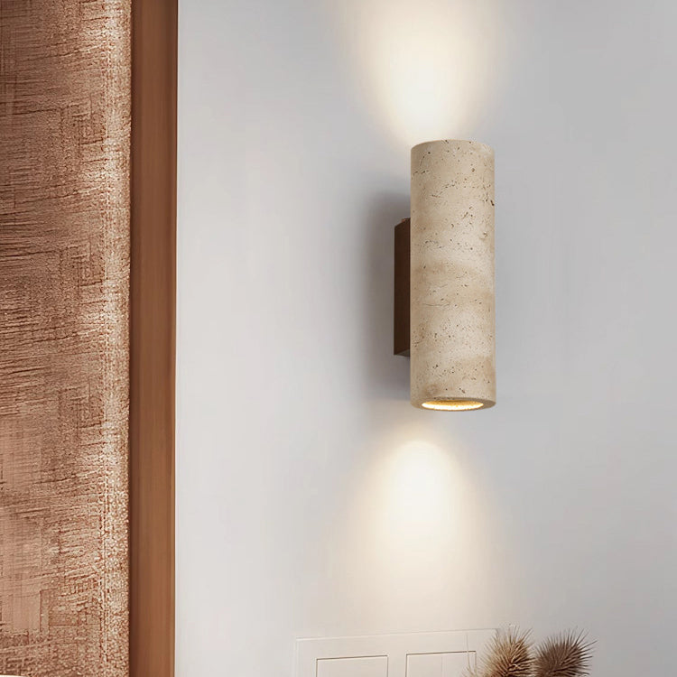Rectangle Cylinder Hollowed Out 2-Light Wall Lamp