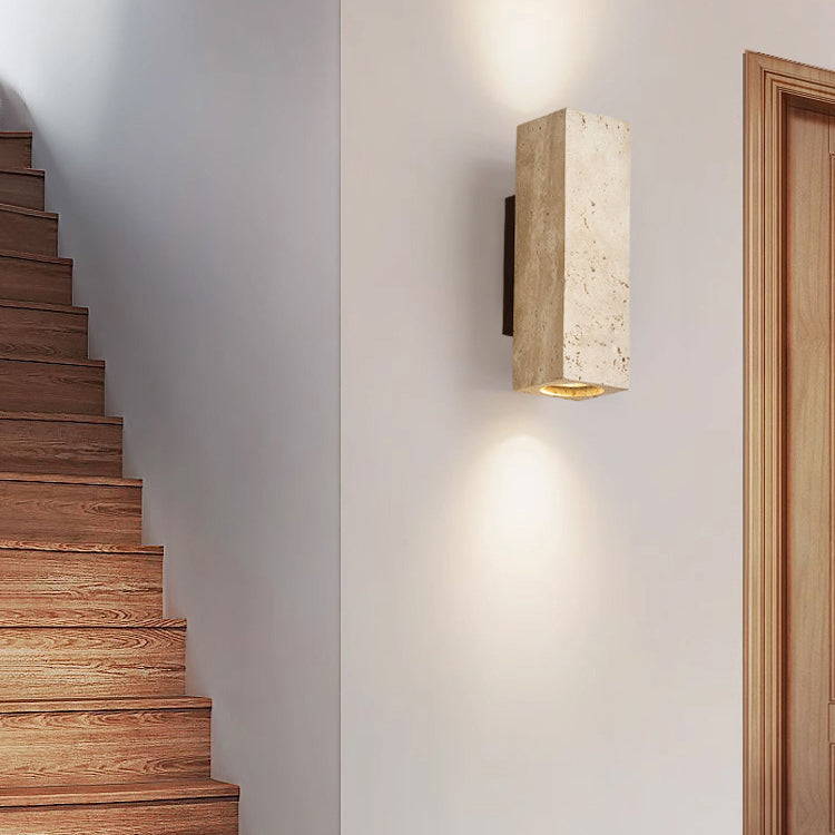 Rectangle Cylinder Hollowed Out 2-Light Wall Lamp