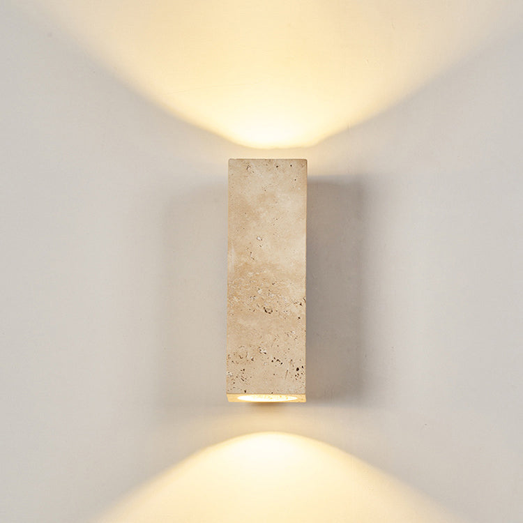 Rectangle Cylinder Hollowed Out 2-Light Wall Lamp