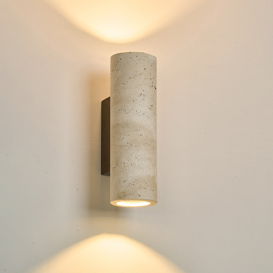 Rectangle Cylinder Hollowed Out 2-Light Wall Lamp