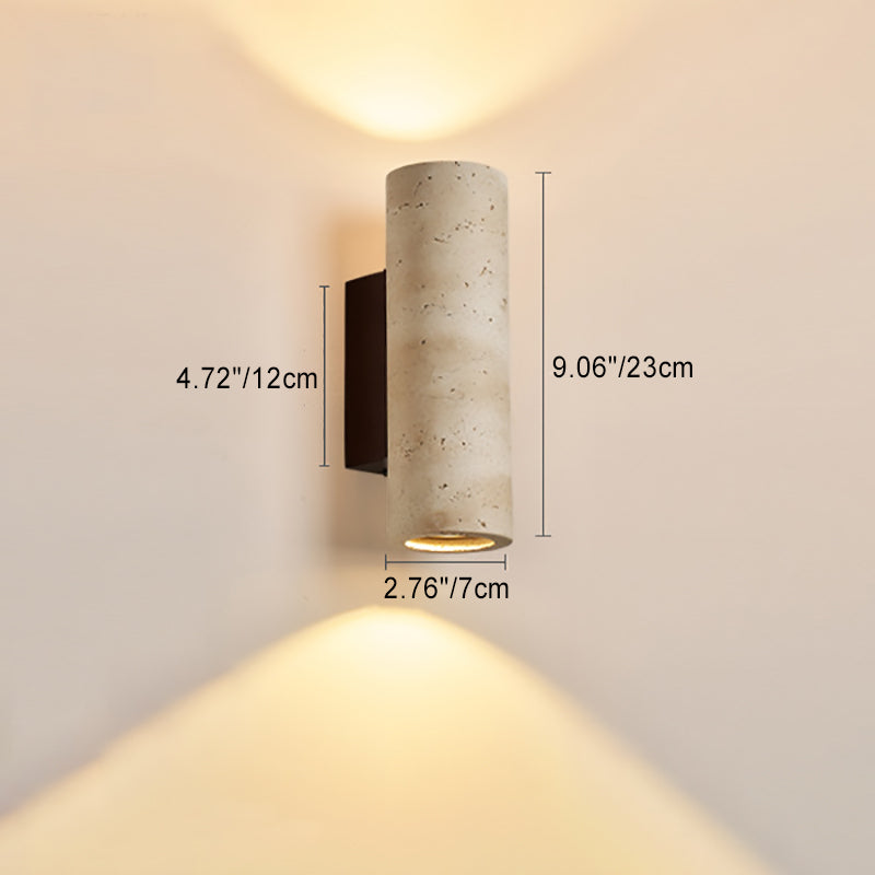 Rectangle Cylinder Hollowed Out 2-Light Wall Lamp