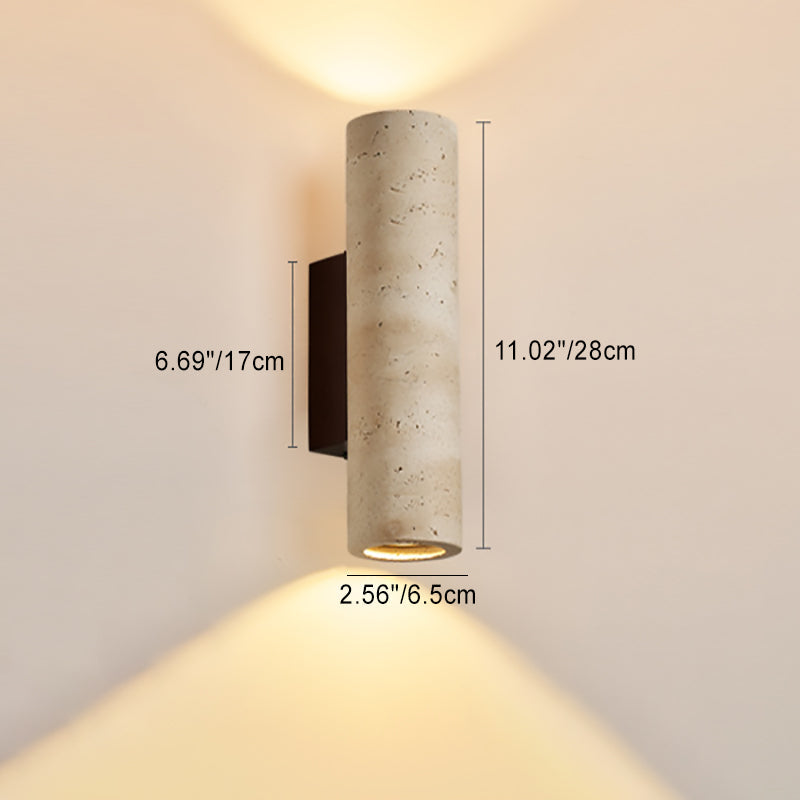 Rectangle Cylinder Hollowed Out 2-Light Wall Lamp