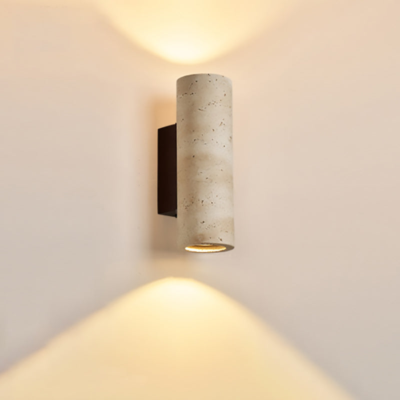 Rectangle Cylinder Hollowed Out 2-Light Wall Lamp