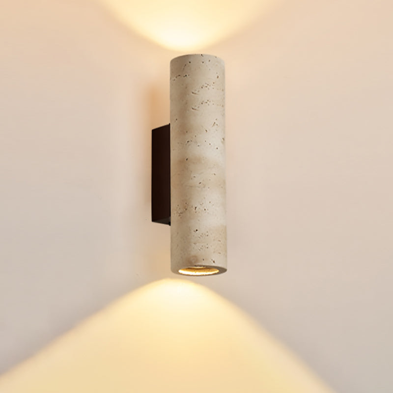 Rectangle Cylinder Hollowed Out 2-Light Wall Lamp