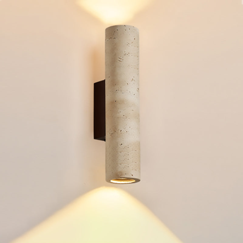 Rectangle Cylinder Hollowed Out 2-Light Wall Lamp