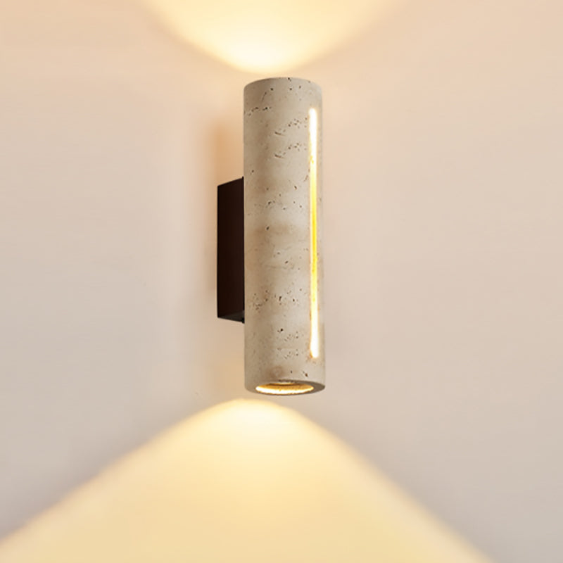 Rectangle Cylinder Hollowed Out 2-Light Wall Lamp
