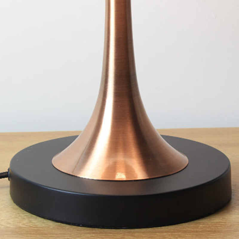 Tapered Round Fabric Iron Table Lamp