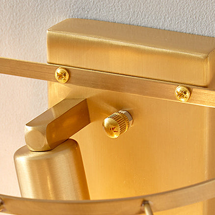 Prismatic Stacked Crystal Brass 3-Light Wall Lamp