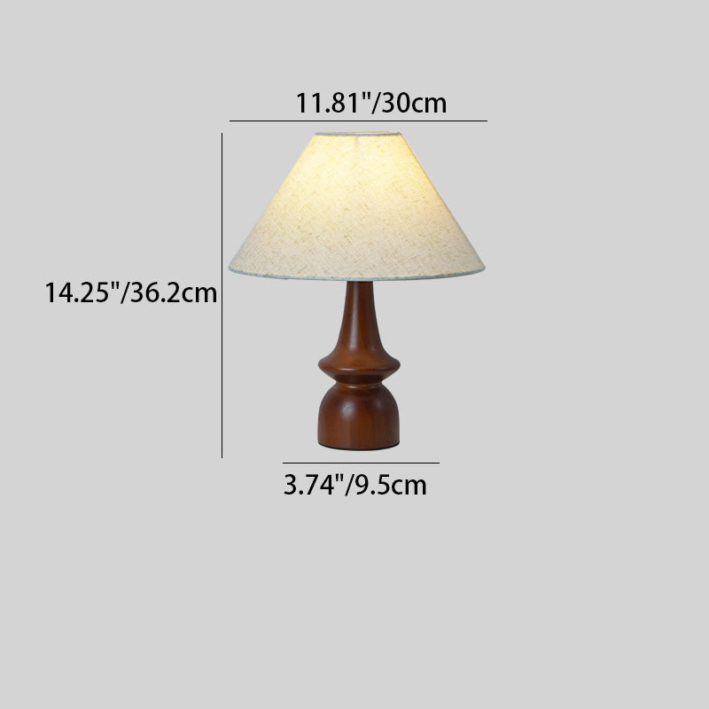Scalloped Round Floral Fabric Table Lamp