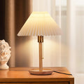 Scalloped Pleated Round PVC Table Lamp