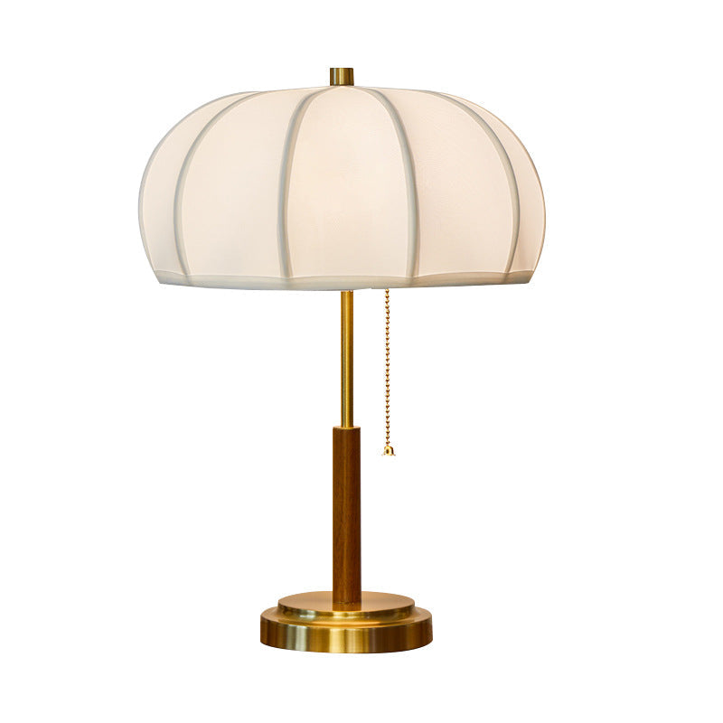 Semi-circular Cylinder Chain Fabric Table Lamp