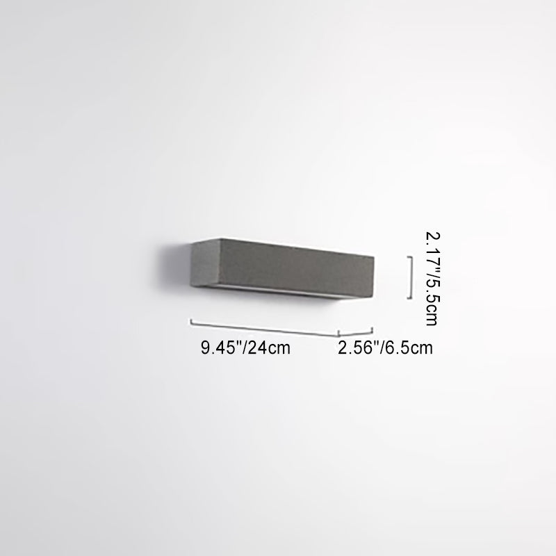 Square Long Acrylic Concrete Outdoor Light