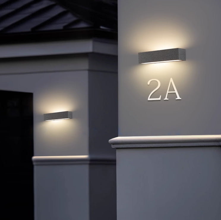Square Long Acrylic Concrete Outdoor Light