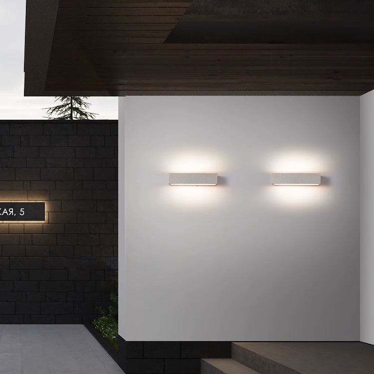 Square Long Acrylic Concrete Outdoor Light