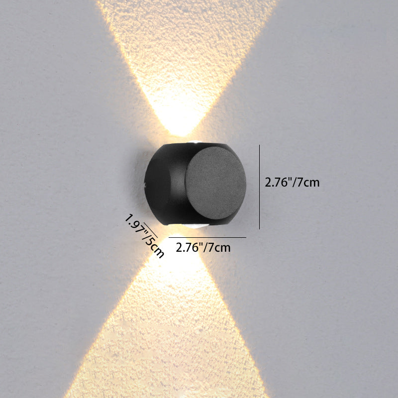 Round Square Orb Lens Outdoor Light