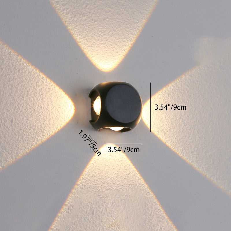 Round Square Orb Lens Outdoor Light