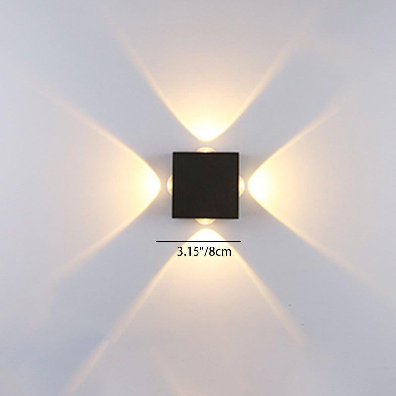 Round Square Orb Lens Outdoor Light