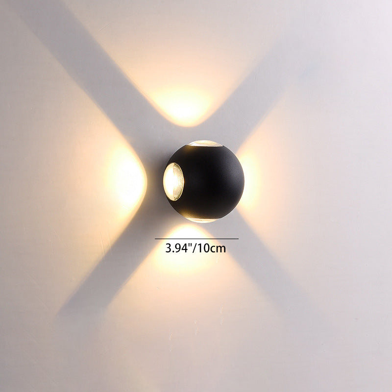 Round Square Orb Lens Outdoor Light