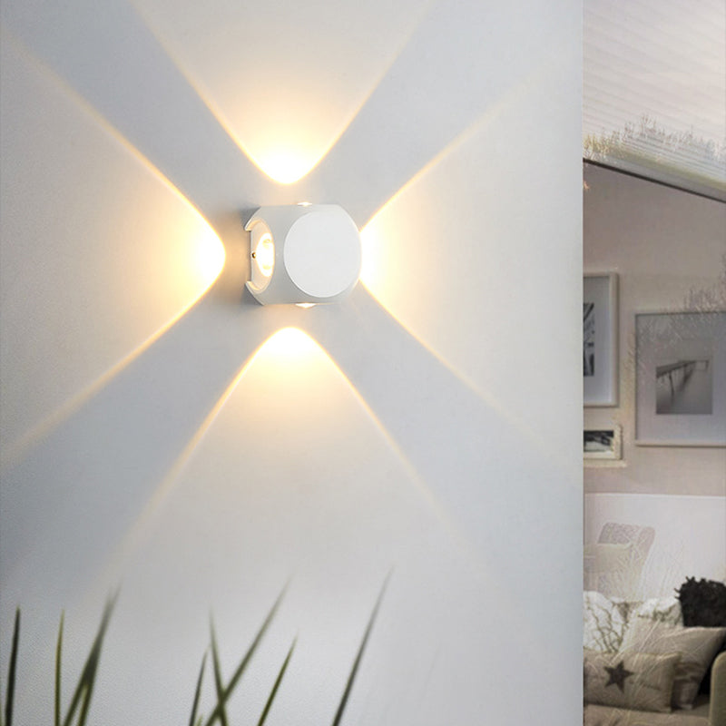 Round Square Orb Lens Outdoor Light