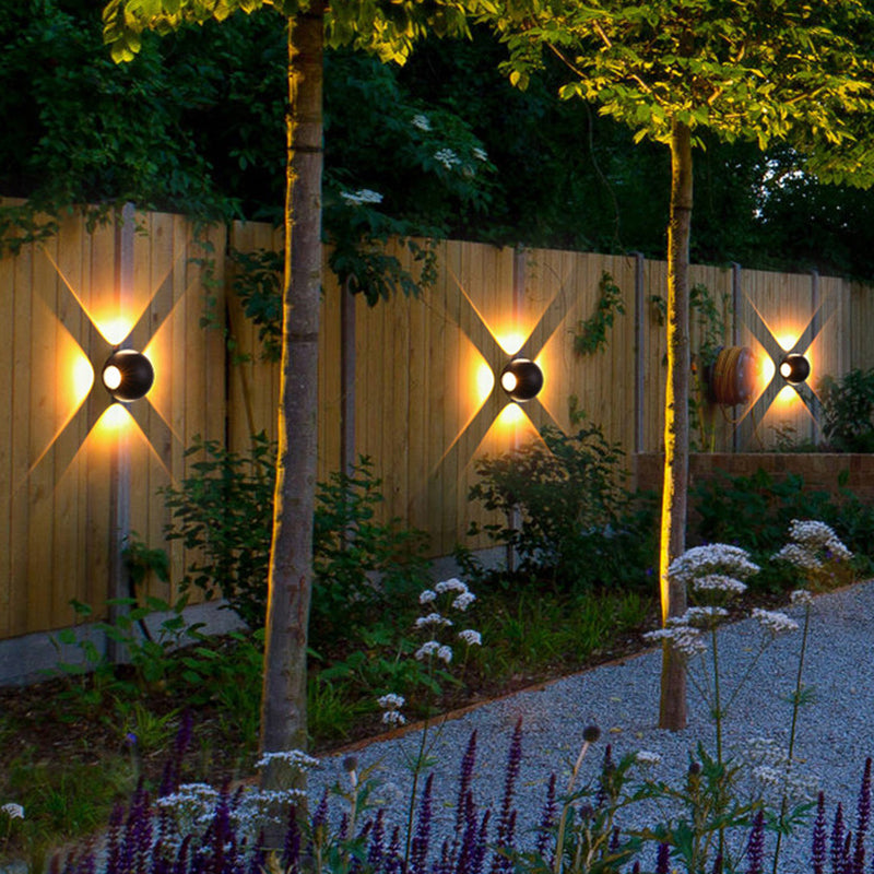 Round Square Orb Lens Outdoor Light