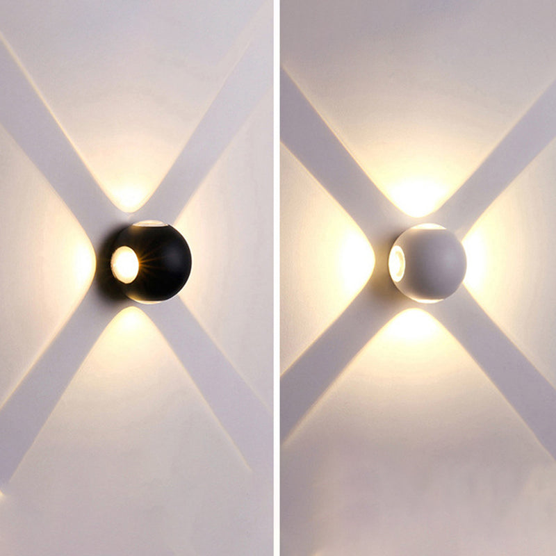 Round Square Orb Lens Outdoor Light