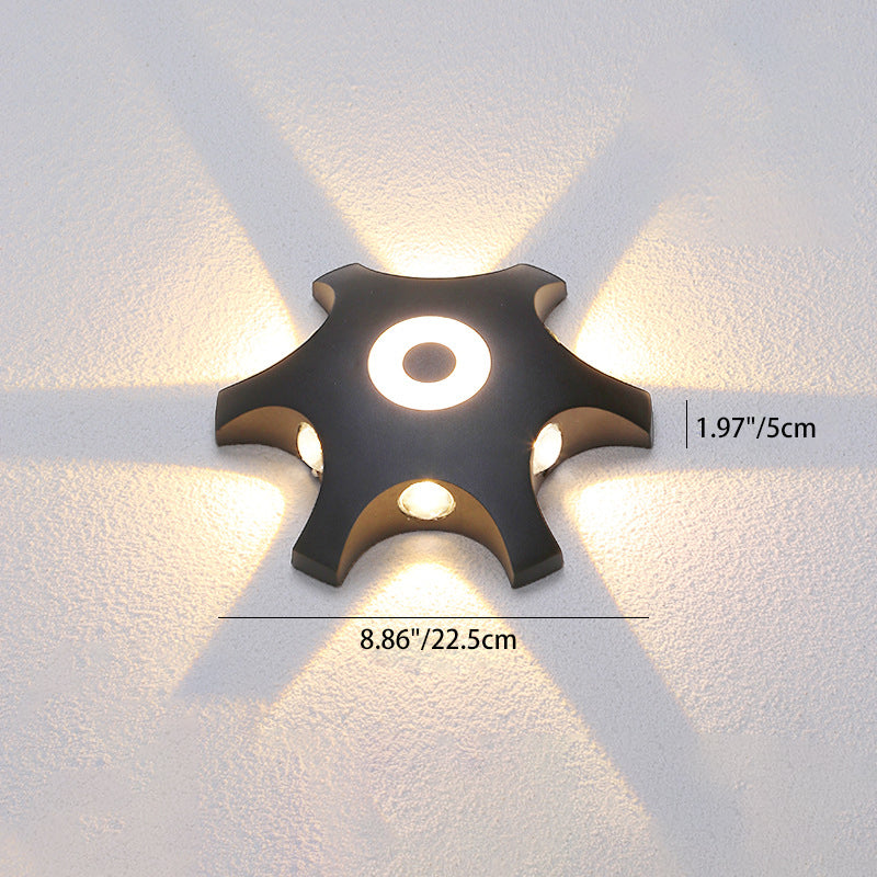 Cross Triangle Hexagon Lens Outdoor Light