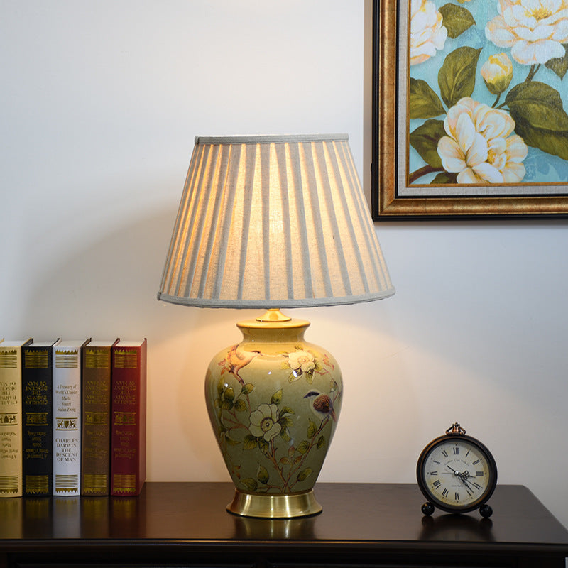 Pleated Scalloped Sunflower Double Table Lamp