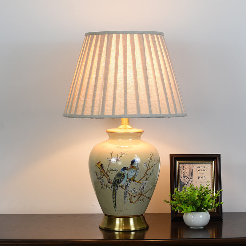 Pleated Scalloped Sunflower Double Table Lamp