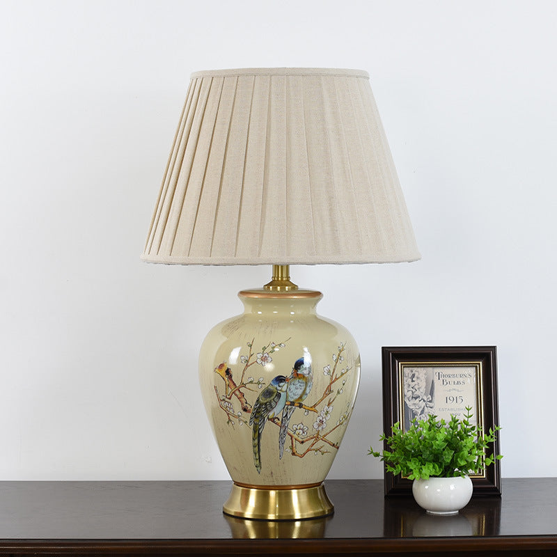 Pleated Scalloped Sunflower Double Table Lamp