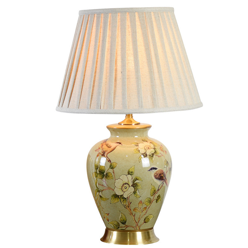 Pleated Scalloped Sunflower Double Table Lamp