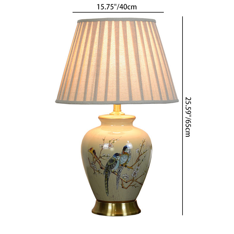 Pleated Scalloped Sunflower Double Table Lamp