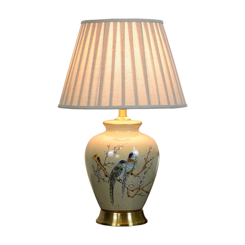 Pleated Scalloped Sunflower Double Table Lamp