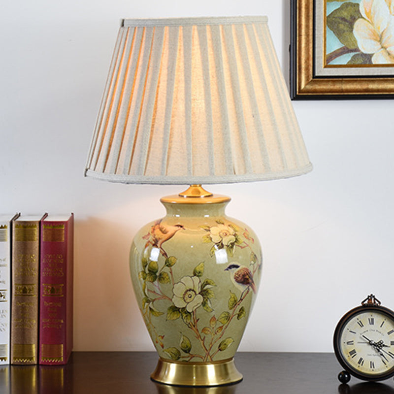 Pleated Scalloped Sunflower Double Table Lamp
