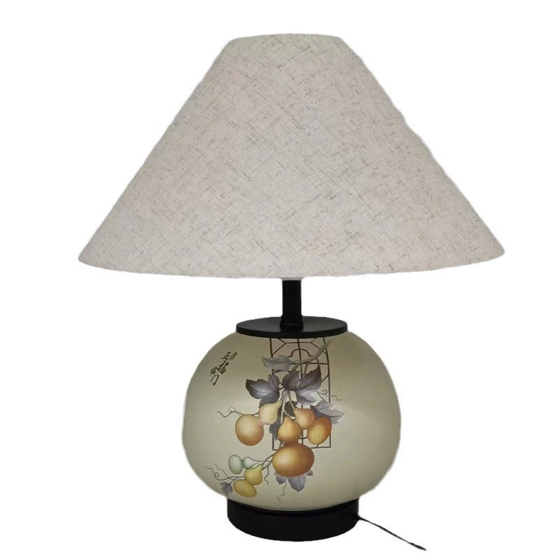 Pattern Orb Scalloped Fabric Table Lamp