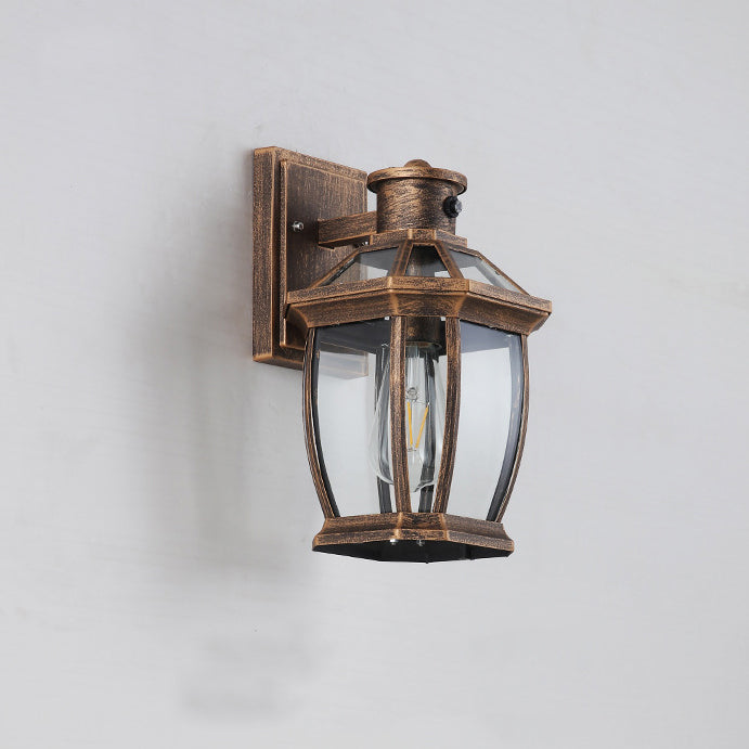 Square Octagon Row Glass Outdoor Light