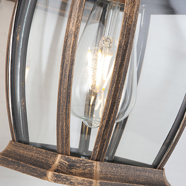 Square Octagon Row Glass Outdoor Light