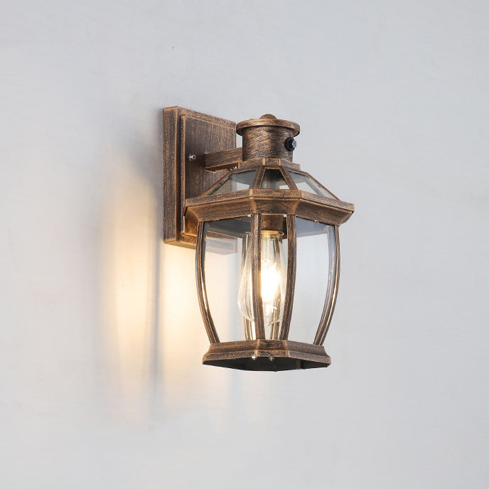 Square Octagon Row Glass Outdoor Light