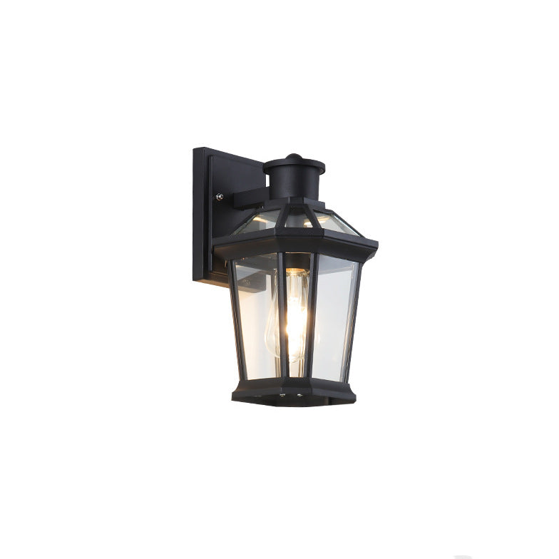 Square Octagon Row Glass Outdoor Light