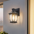 Square Octagon Row Glass Outdoor Light